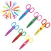6 Pcs Decorative Paper Edge Scissor Set – 5 Inch Colorful Paper Edger Scissors for Scrapbooking, Crafts, DIY Projects, Great for Kids Teachers, Ergonomic Left/Right Hand Use