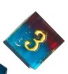 6PCS DND D6 Resin 16mm Dice Set for Dungeons and Dragons MTG Math Teaching & Tabletop Board Games (Red + Blue)