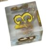 6PCS DND D6 Resin 16mm Dice Set for Dungeons and Dragons MTG Math Teaching & Tabletop Board Games (Crystal Color)