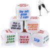 6 Pcs Drinking Dice Game for Adults, Bachelorette Birthday Halloween Party