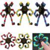 6 PCS Fidget Spinner Toys, Luminous Transformable Chain Robot Finger Toy for Kids Boys Girls, Fingertip Gyro Birthday Gifts Goodie Bag Basket Stuffers Classroom Prizes Party Favors