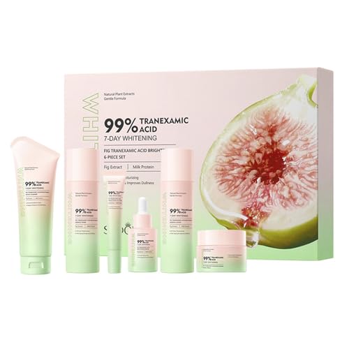 6pcs Figs Skin Care Set,Korean Skin Care with Cleanser,Toner,Eye Cream,Serum,Lotion,Face Cream,Hydrating and Moisturizing Facial Skin Care Sets & Kits,Self Care Gifts for Women,for All Skin Types