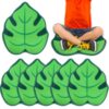 6Pcs Green Leaf Carpet Seats for Classroom 16 Inch Back to School Classroom Rug Leaf Shape Floor Mat Educational Non Slip Carpet Cushion Decor for Preschool Kindergarten Daycare Learning Playing Areas