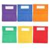 6Pcs Large Chairback Pocket Chart Student Chair Pockets Chairback Classroom Organizer Bag with Name Tag for Desktop Organization