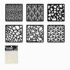 6 Pcs Layering Stencils Drawing Templates Art and Stencils for Scrapbooking Cards & Art Projects Drawing Templates