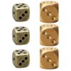 6PCS Mahjong Dice Set, Gold Dice for Game Enthusiasts and Party Hosts, Six Multi-Sized Game Dices for Board Games and Social Events, Large 1.5 cm and Small 1.1 cm Dices Dish Mahjong