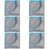6 Pcs Microfiber Cleaning Cloths Set, 11.8 x 11.8 in / 30 x 30 cm, Reusable Lint-Free Glass Polishing Towels, Sky Blue, for Windows, Mirrors, Kitchen, Household Cleaning