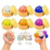 6PCS Mini Dumpling 2.0 Squishy Toys, Dumpling Fidget Squishy for Kids Adult