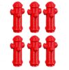 6 Pcs Mini Fire Hydrant Models, Dollhouse Accessories, Miniature Dollhouse Accessories, 1/12 Scale Accessories for Street Scene, Mini Garden, Village Layout, and Outdoor Display