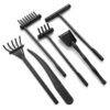 6 Pcs Mini Zen Garden Rake Tools Set, Desktop Sand Rake Kit for DIY Zen Garden Meditation Accessories Office Home Decor, Black