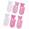 6Pcs Oversized Acrylic Paper Clip Bookmarks Book Page Holder Clip Document Organiser Clamp for Journal Planners Notes Multipurpose Acrylic Paperclip
