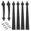 6Pcs/Set Garage Door Handle Hinges, Decorative Garage Door Hardware Kit for Garage Door Barn Door Hinge