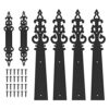 6Pcs/Set Garage Door Handle Hinges, Decorative Garage Door Hardware Kit for Garage Door Barn Door Hinge