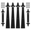6Pcs/Set Garage Door Handle Hinges, Decorative Hardware Kit for Barn Hinge