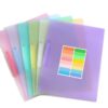6Pcs Thickened Candy Color File Sleeves Presentation Organizer File Folder with Side Open Clamp File folders