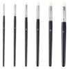 6 Pcs Wool Brush Set for Dry Brushing, Miniature Detailing Brush Kit with Black Wood Handle and Metal Ferrule, for Ceramic, Plaster, Model, Hobby Paint Brushes