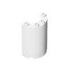 6 Piece Cylinder Half 2 x 4 x 5 with 1 x 2 Cutout, White, Compatible with Lego Parts and Pieces