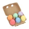 6 Pieces Sidewalk Chalk Set Egg Shaped Washable Colored Drawing Plaster Suitable for Easter Event Children's Activities, 6Pcs Solid Color
