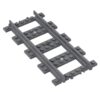 6 Piece Train, Track Plastic (RC Trains) Straight, Dark Gray, Compatible with Lego Parts 53401
