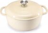 6QT Enameled Cast Iron Dutch Oven Pot, 2QT Pink Heart-Shaped Dutch Oven with Lid, Durable Cast Iron Pot with Dual Handles, Oven Safe to 500°F, Works on All Stovetops
