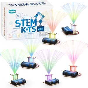 6 Set STEM Kits for Kids Age 6-8 8-10, Bulk Fiber Optic Lights Science Experiments for Classroom, STEM Activities Toys for Boys Girls 8-13 Year Old Gift, Circuit Building Kit, Electric Craft Projects