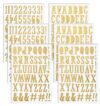 6 Sheets Gold Sticker Letters, 3D Letter Stickers Self-Adhesive