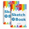 6" x 9" Sketch Book, Spiral Bound Sketch Pad, 50 Sheets 68lb/100gsm Acid-Free Drawing Paper, Art Sketchbook, Drawing Pad for Kids Artists Beginners Professional, Art Supplies for Adults, 2 Pack