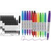 7-ackz Permanent Markers Black and Assorted Colors Fine Point