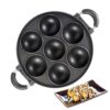 7-Cup Cast Iron Non-Stick Baking Pan for Fried Eggs, Muffins, Biscuits, Pancakes, and Scones