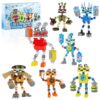 7-in-1 Singing Monsters Building Blocks, 7 Packs My Music Game Monster Friends Building Set, Game Action Figure Building Toys for Boys and Girls Adults, 639 PCS