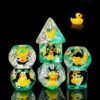 7-Piece Polyhedral Dice Set, Animal Theme Role Playing Game Dice, Glow in the Dark