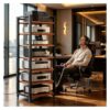 7-Tier HiFi Rack,Mobile Av Media Stand,Component Storage Tower