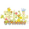 70 Pcs Montessori Toys for Toddlers 3 4 5+ Years Old - Electric Rotating Gear Flower Building Blocks, Musical Toy Train Set with Lights, DIY Assembly STEM Learning Toy, Birthday Gift for Boys & Girls