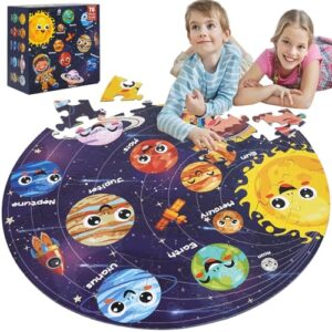 70 Piece Floor Puzzles for Kids Ages 4-6 Solar System Jigsaw Puzzles