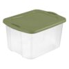 70 Quart Large Clear Plastic Storage Bin with Full-Grip Handles