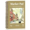 70 Sheets Hardcover Marker Paper Pad, 7.6x10in Alcohol Marker Paper Sketch Pad, 122lb/200gsm Heavyweight Spiral Sketch Book, Painting Coloring Drawing Paper for Beginners Artists Ideal Gift