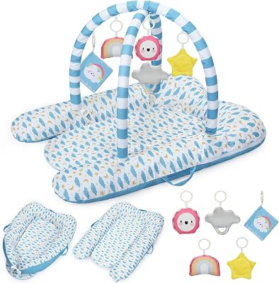 LANABUNA 7-In-1 Baby Play Mat & Activity Gym