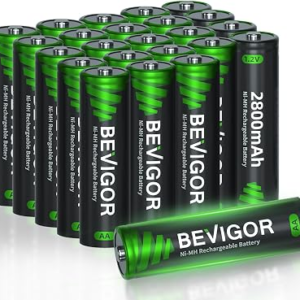 BEVIGOR Rechargeable AA Batteries 24 Pack, 2800mAh 1.2V NiMH Double A Batteries, Pre-Charged, 1500 Cycles, Low Self Discharge, for Toys Remote Controller