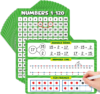 MucaDopia 12 Pack 1-120 Number Chart Dry Erase Flash Card,12″ x 9″ Number Line Ten Frame Math Manipulatives for Student Teacher Kindergarten 1ST 2ND Classroom Homeschool Supplies Small White Board