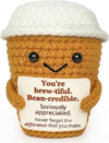 Coffee Lovers Gifts for Women, Positive Espresso Emotional Crochet Handmade Support, Small Appreciation Gifts for Coworker, Teacher Friends Thank You Gift