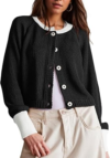 UNCLECAT Womens Cropped Cardigan Sweaters