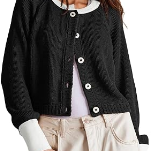 UNCLECAT Womens Cropped Cardigan Sweaters