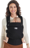 Momcozy Baby Carrier – Ergonomic, Cozy and Lightweight Carrier for 7-45lbs, Effortless to Put On, Ideal for Hands-Free Parenting, Enhanced Lumbar Support, Purehug for Infant to Toddler, Black