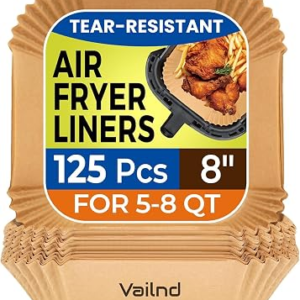 125Pcs Air Fryer Parchment Paper Liners