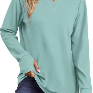 WIHOLL Crewneck Thumb Hole Sweatshirt