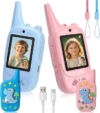 COSILY Video Walkie Talkies for Kids, Long Range Rechargeable 2 Pack Kids Walkie Talkies with Dinosaur Case, Outdoor Adventure Camping Toys for Boys Girls 3-12 Year Old, Christmas Birthday Gifts