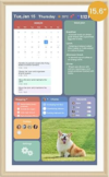 15.6-Inch Smart Digital Calendar & Photo Frame for Family, Wall Planner with Light Wood Frame, Auto-Sync to Apple, Google & Outlook, Touchscreen Display with Chore Chart, To-Do Lists & Meal Planner, No Subscription