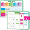 12 Packs Place Value Chart Math Manipulatives 1st 2nd 3rd, Math Games for Kids Addition and Subtraction Flash Cards, Classroom Must Haves Homeschool Supplies White Board Dry Erase Sheets