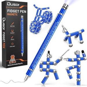 Dusor Gifts for Men Fidget Pen, Back to School Supplies Gifts for Teen Boys Teacher Students, Multifunction Pen Cool Stuff Gadgets Anniversary Birthday Gift for Men Husband Him Boyfriend Brother