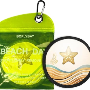 Natural Sand Remover Pouch for Beach – Talc-Free, Hypoallergenic, Fragrance-Free | Waterless Sand Cleaner for Feet, Pets, Towels, Swimsuits | Compact Reusable Travel Gift for Women & Kids